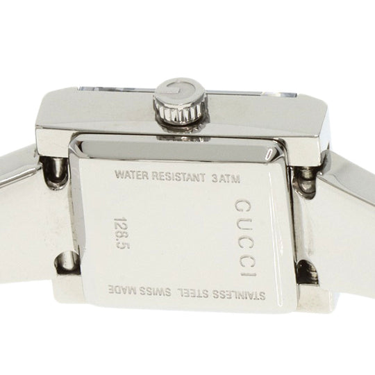 GUCCI Watches Quartz 128.5 Stainless Steel , Stainless Steel Silver GG G-frame White shell dial Women Used Authentic