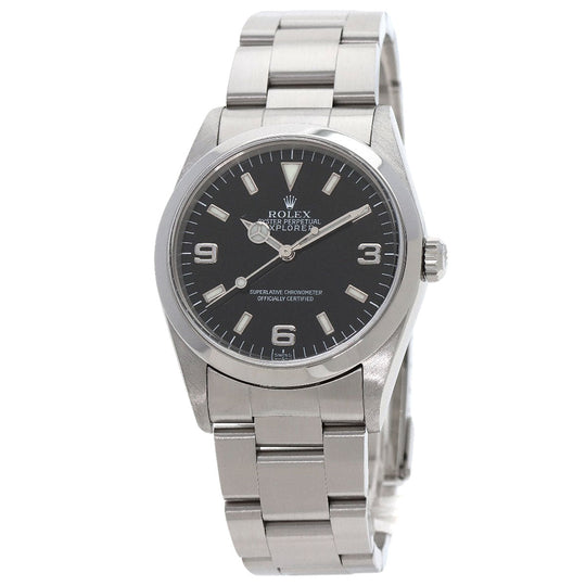 ROLEX Watches Mechanical Automatic 14270 Stainless Steel , Stainless Steel Silver Explorer 1 black dial mens Used Authentic
