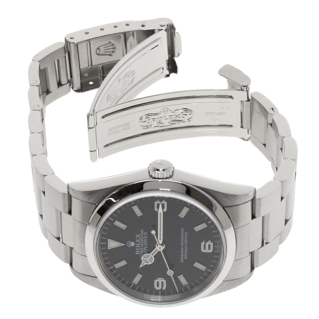 ROLEX Watches Mechanical Automatic 14270 Stainless Steel , Stainless Steel Silver Explorer 1 black dial mens Used Authentic