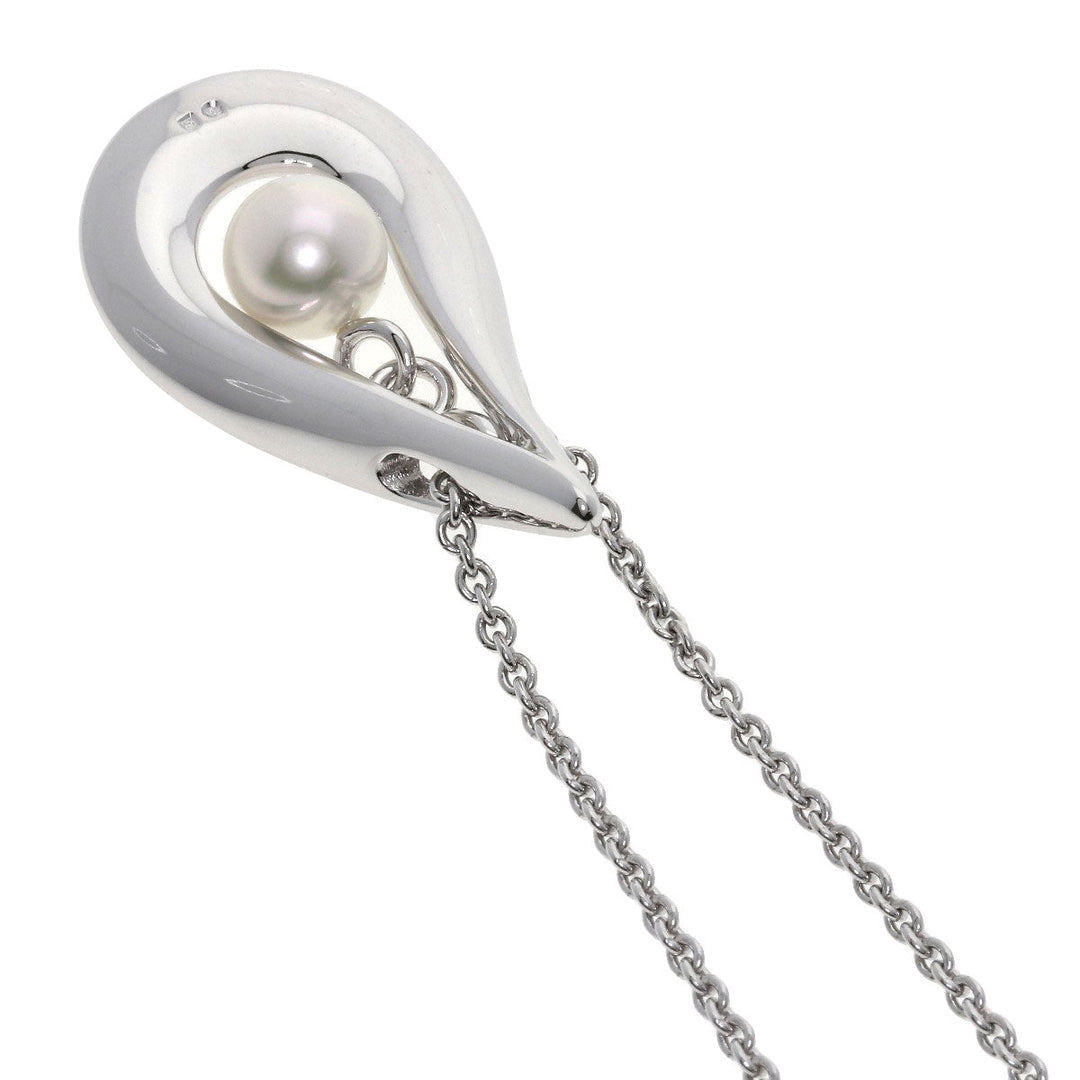 MIKIMOTO Necklace SV Silver Pearl Women Used Authentic