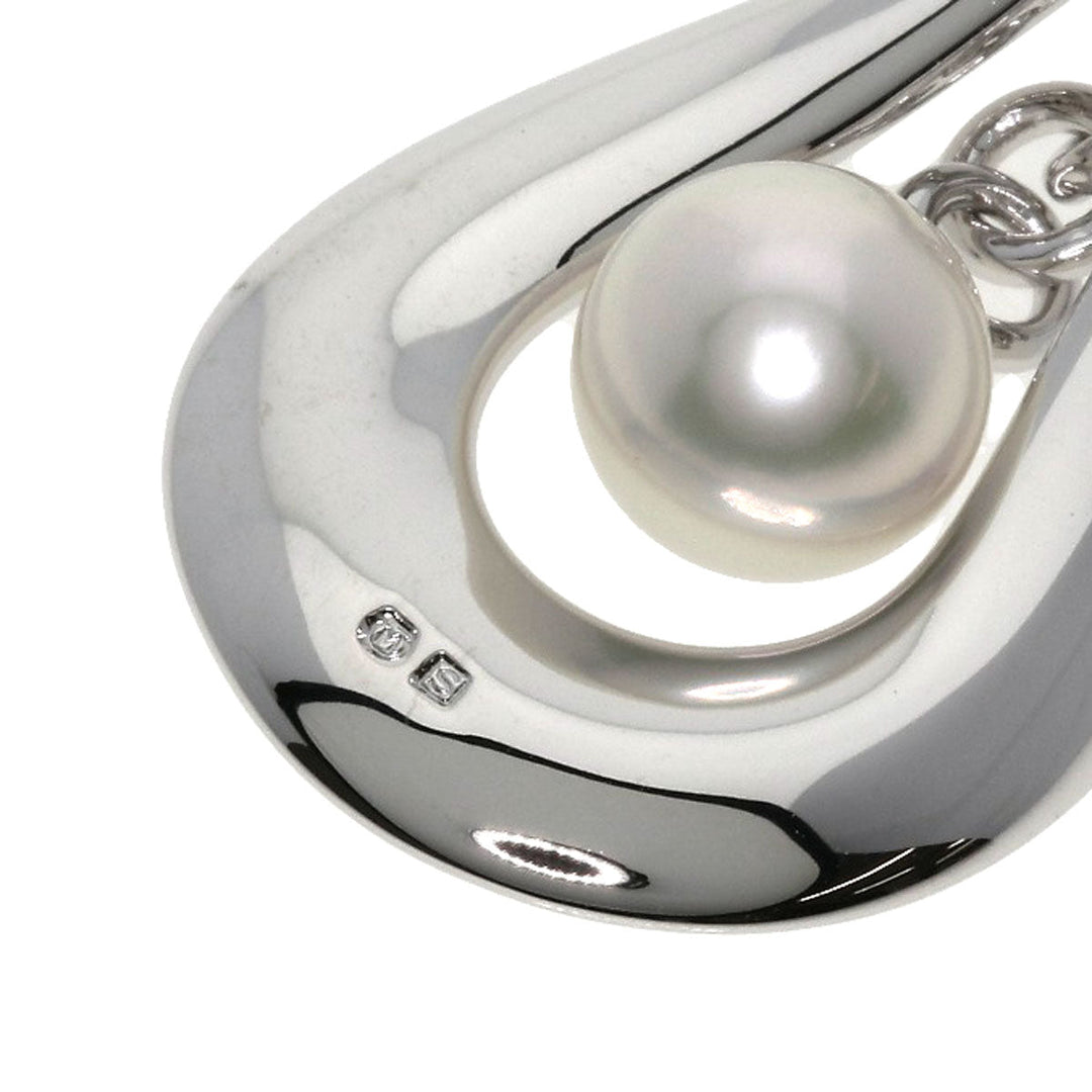 MIKIMOTO Necklace SV Silver Pearl Women Used Authentic