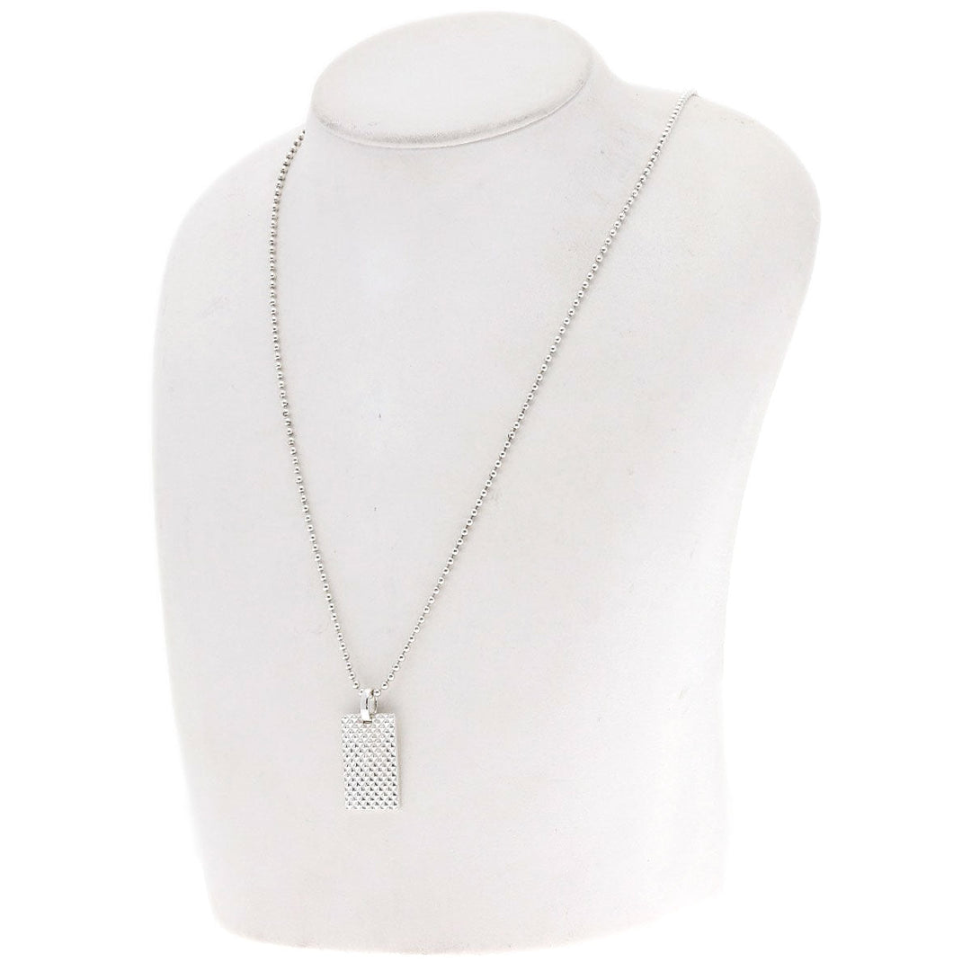 TIFFANY&Co. Necklace SV Silver Square plate Women Used Authentic