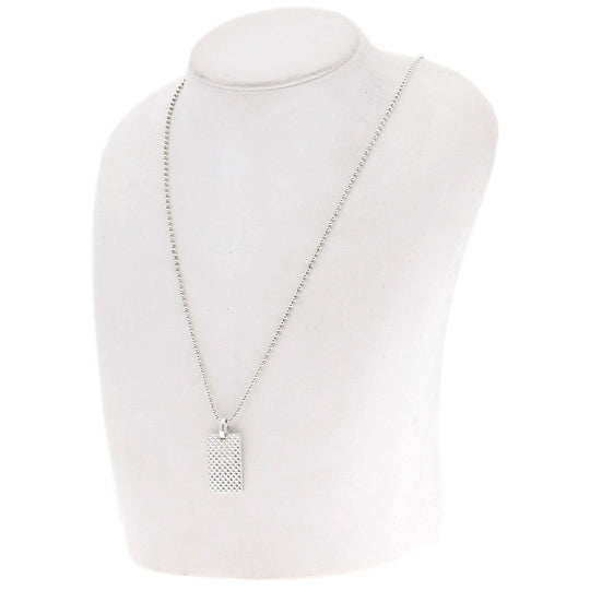 TIFFANY&Co. Necklace SV Silver Square plate Women Used Authentic