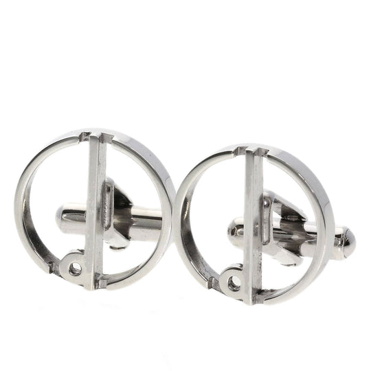 Dunhill cuffs SV Silver d logo mens Used Authentic