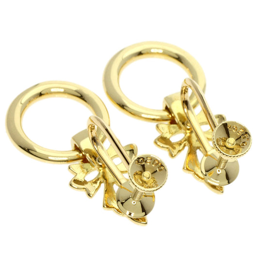 MIKIMOTO Earring 18K Yellow Gold gold diamond Women Used Authentic