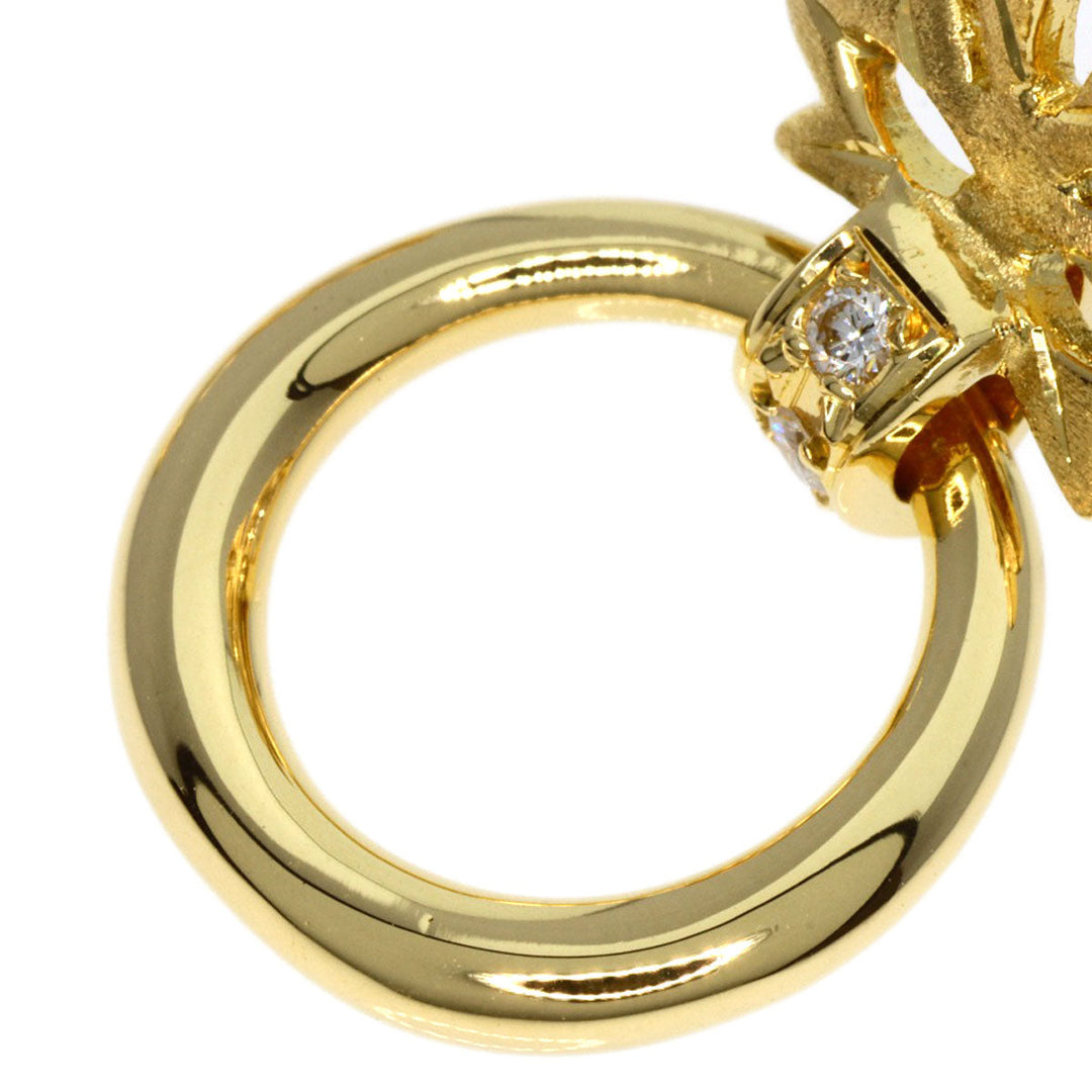 MIKIMOTO Earring 18K Yellow Gold gold diamond Women Used Authentic