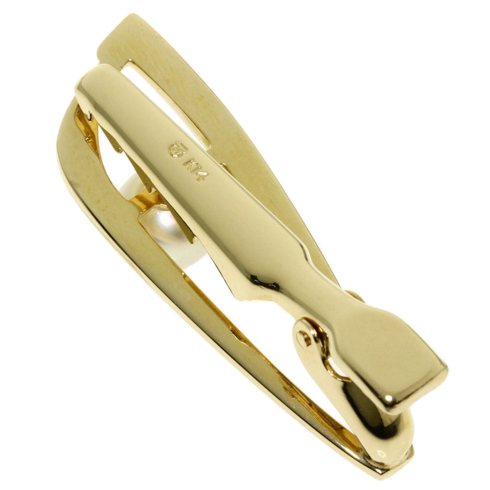 MIKIMOTO Tie pin K14YG gold Akoya pearl Pearl mens Used Authentic