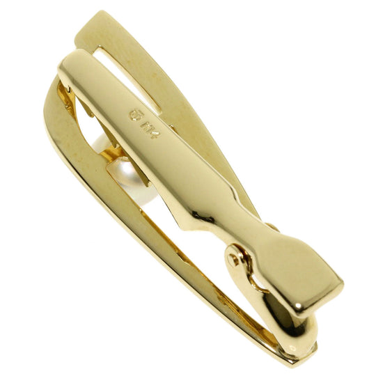 MIKIMOTO Tie pin K14YG gold Akoya pearl Pearl mens Used Authentic
