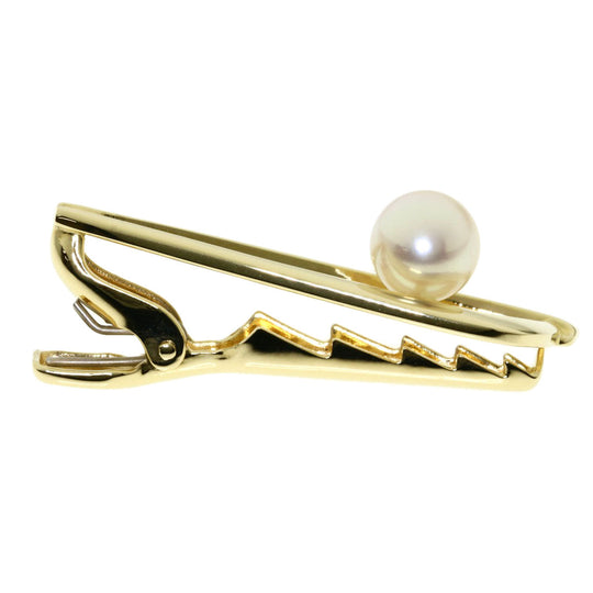 MIKIMOTO Tie pin K14YG gold Akoya pearl Pearl mens Used Authentic