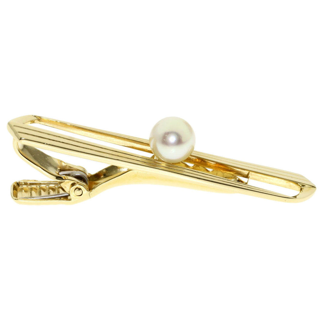 MIKIMOTO Tie pin K14YG gold Akoya pearl Pearl mens Used Authentic