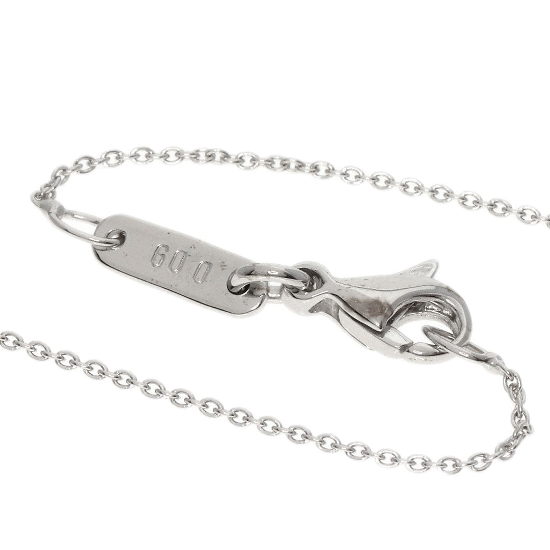 Ponte Vecchio Necklace K18WG Silver Initial A Diamond Women Used Authentic
