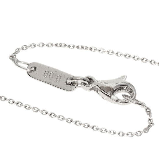 Ponte Vecchio Necklace K18WG Silver Initial A Diamond Women Used Authentic