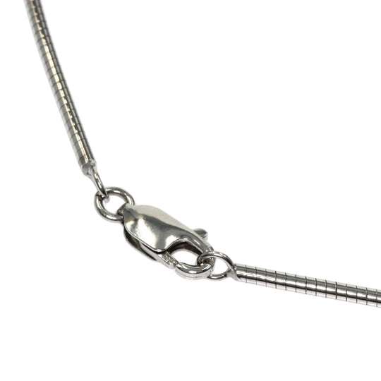 TASAKI Necklace K18WG Silver Oval Women Used Authentic