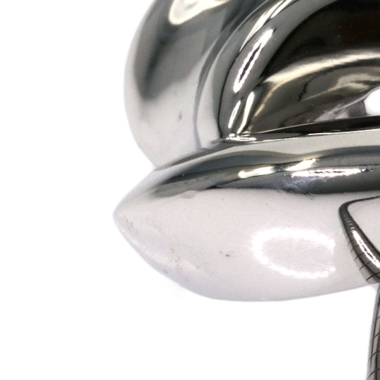 TASAKI Necklace K18WG Silver Oval Women Used Authentic