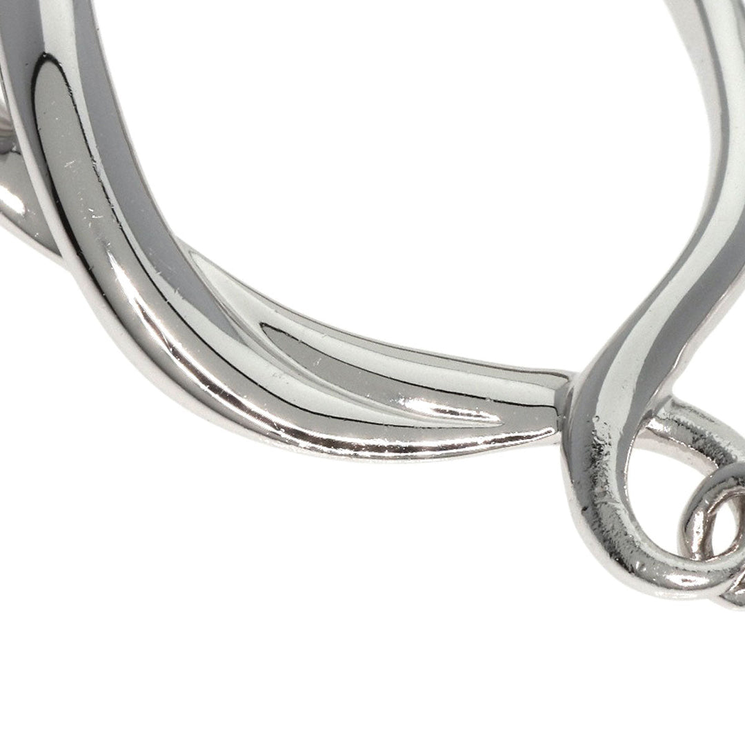 JUNE Earring K18WG , K14WG Silver diamond Women Used Authentic