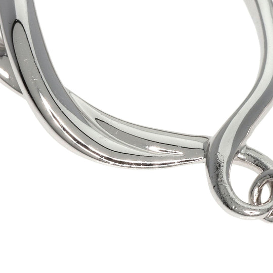 JUNE Earring K18WG , K14WG Silver diamond Women Used Authentic