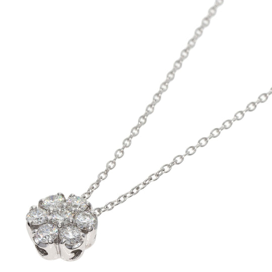 Ponte Vecchio Necklace K18WG Silver diamond Women Used Authentic