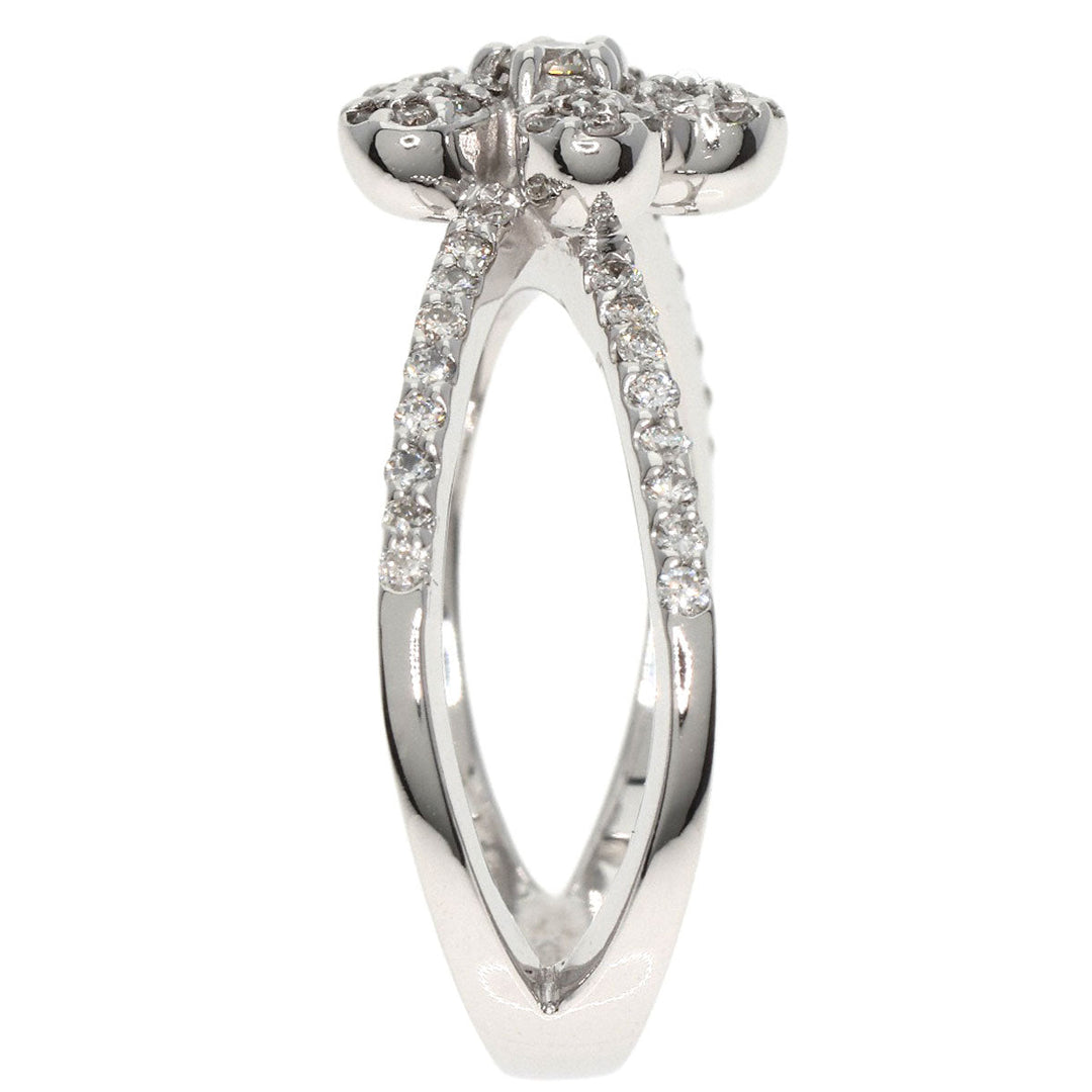 Ponte Vecchio Ring K18WG Silver diamond Women Used Authentic