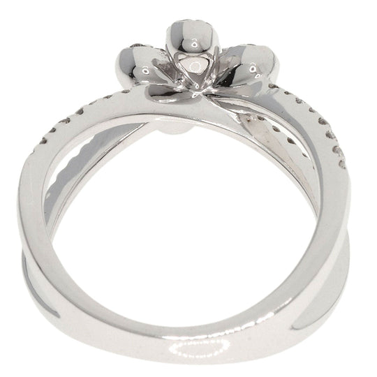 Ponte Vecchio Ring K18WG Silver diamond Women Used Authentic