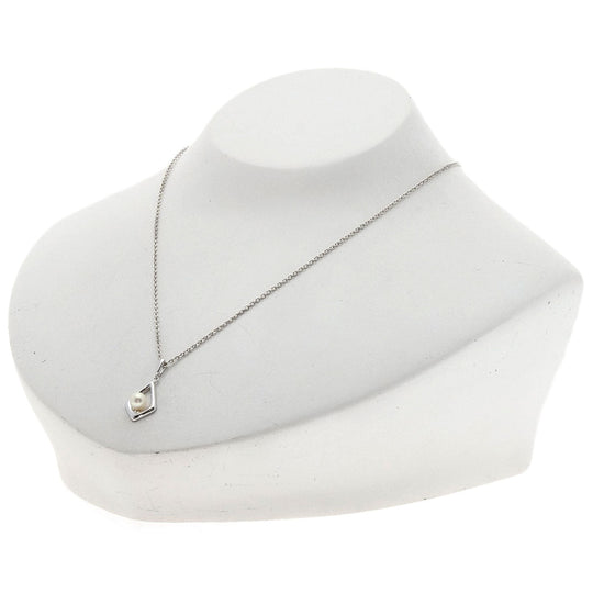 MIKIMOTO Necklace SV Silver Pearl Women Used Authentic