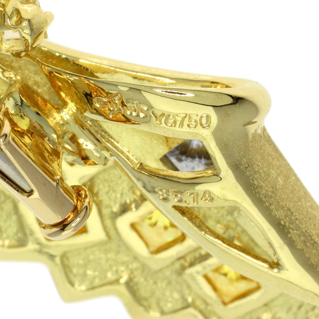 JUNE Brooch 18K Yellow Gold gold sapphire Women Used Authentic