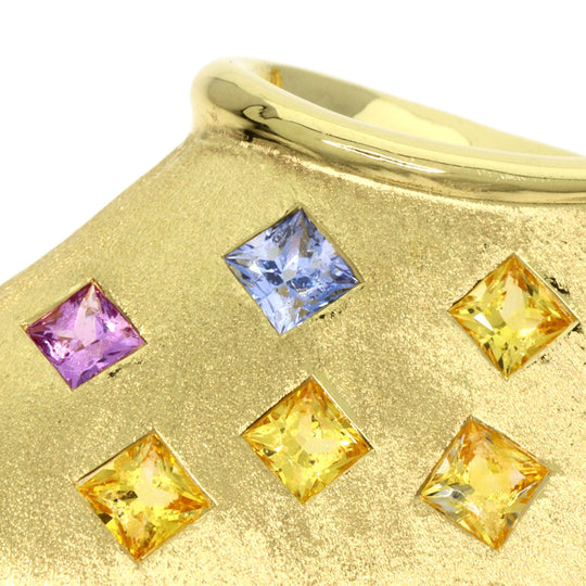 JUNE Brooch 18K Yellow Gold gold sapphire Women Used Authentic