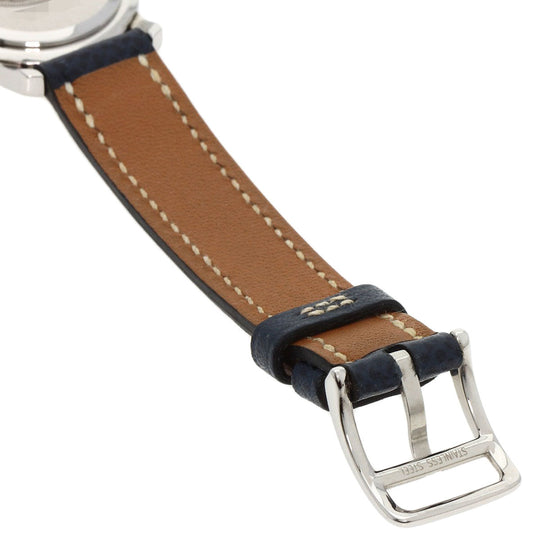 HERMES Watches Quartz CO1.510 Stainless Steel, Leather Silver Clipper oval white dial Women Used Authentic