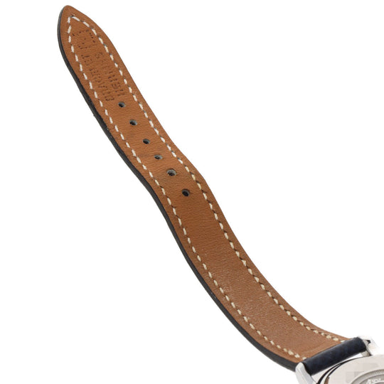 HERMES Watches Quartz CO1.510 Stainless Steel, Leather Silver Clipper oval white dial Women Used Authentic