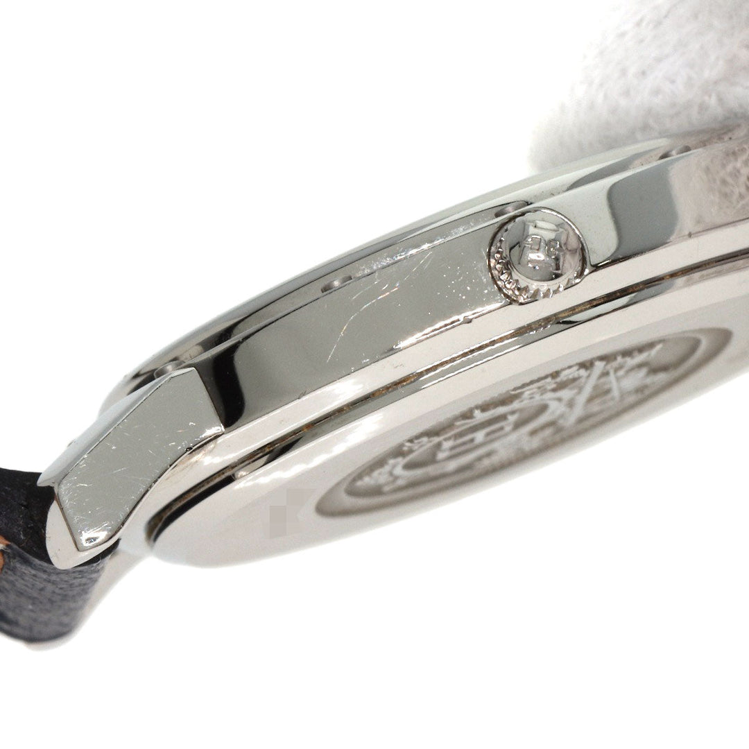 HERMES Watches Quartz CO1.510 Stainless Steel, Leather Silver Clipper oval white dial Women Used Authentic