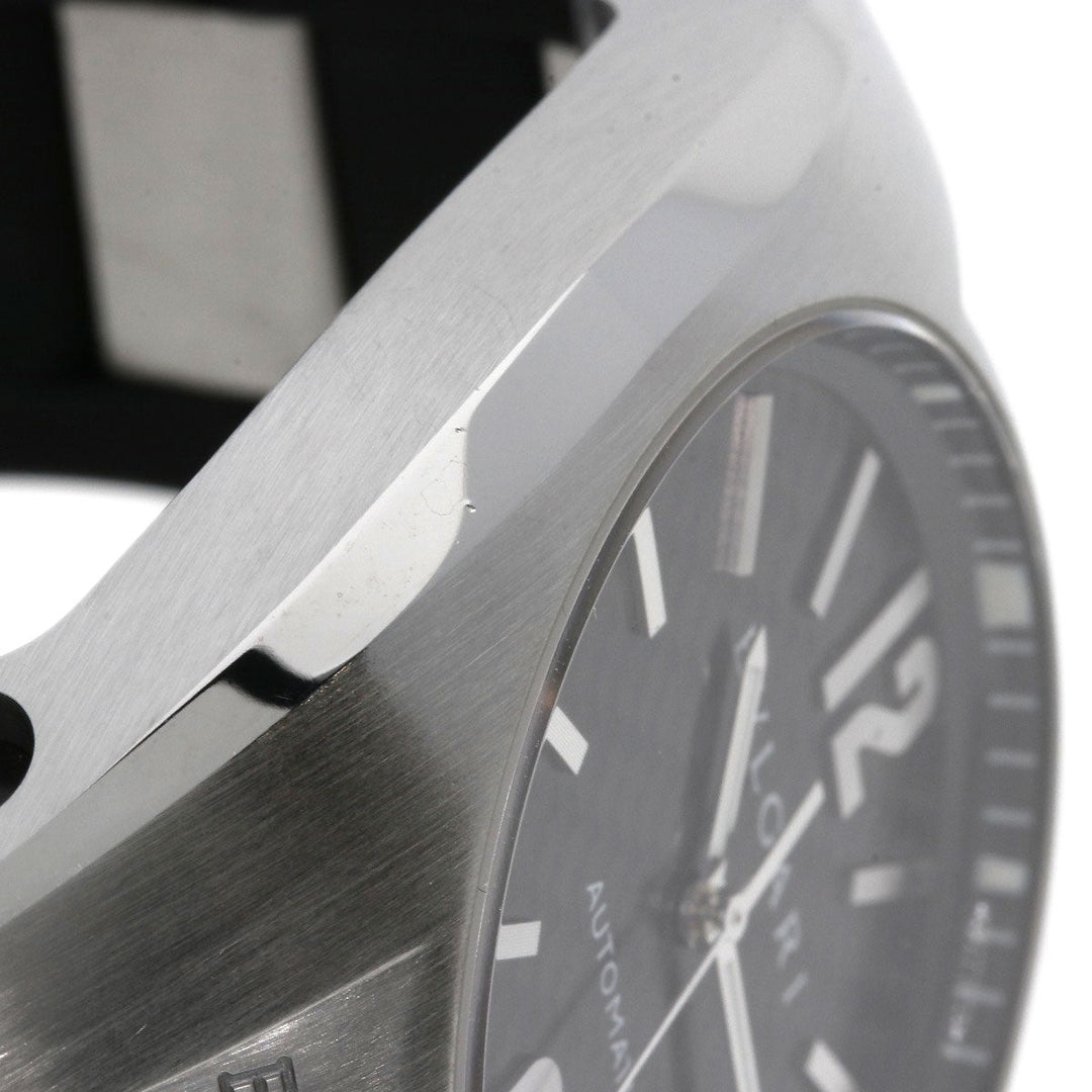 BVLGARI Watches Mechanical Automatic EG40BSVD Stainless Steel, Rubber Silver Ergon carbon Black carbon dial mens Used Authentic