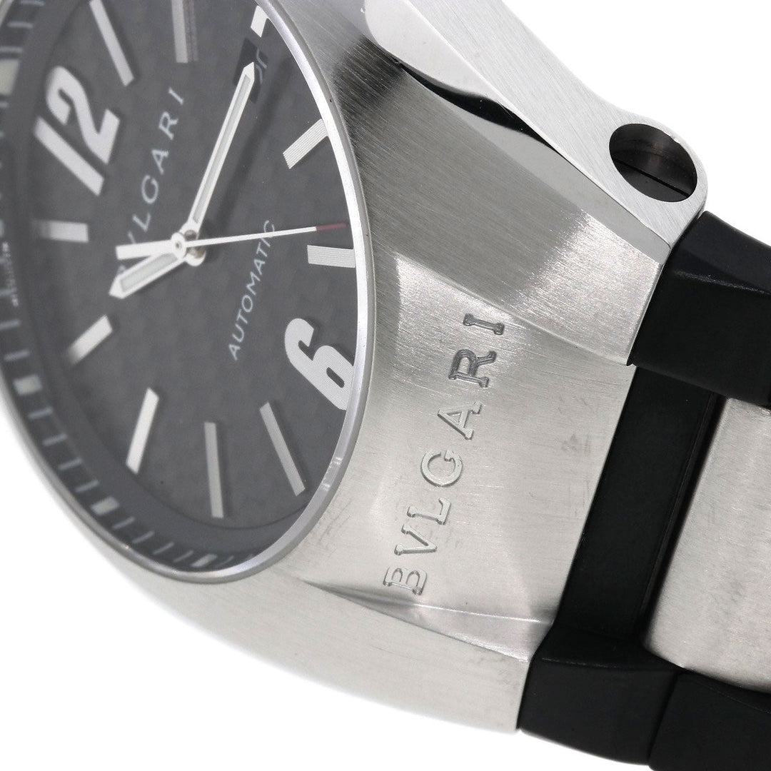 BVLGARI Watches Mechanical Automatic EG40BSVD Stainless Steel, Rubber Silver Ergon carbon Black carbon dial mens Used Authentic