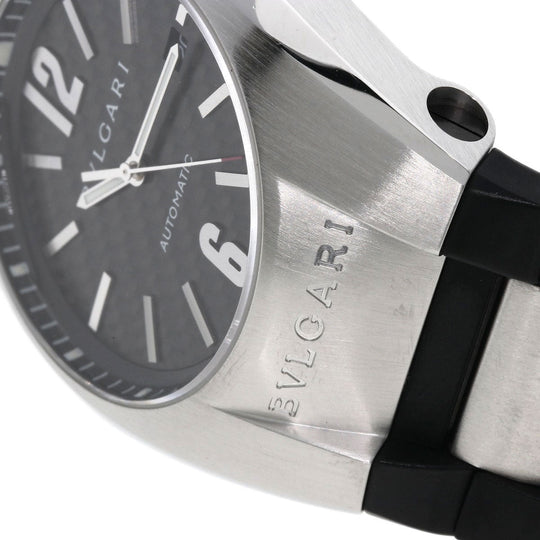 BVLGARI Watches Mechanical Automatic EG40BSVD Stainless Steel, Rubber Silver Ergon carbon Black carbon dial mens Used Authentic