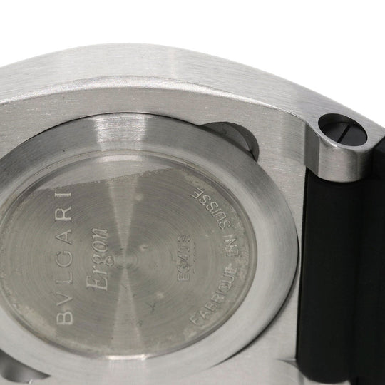 BVLGARI Watches Mechanical Automatic EG40BSVD Stainless Steel, Rubber Silver Ergon carbon Black carbon dial mens Used Authentic