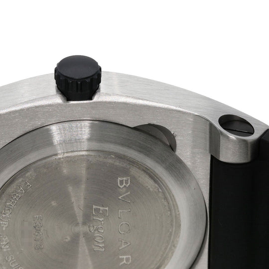 BVLGARI Watches Mechanical Automatic EG40BSVD Stainless Steel, Rubber Silver Ergon carbon Black carbon dial mens Used Authentic