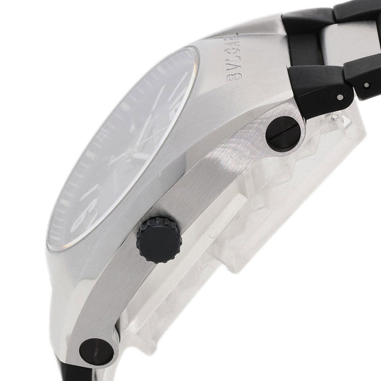 BVLGARI Watches Mechanical Automatic EG40BSVD Stainless Steel, Rubber Silver Ergon carbon Black carbon dial mens Used Authentic
