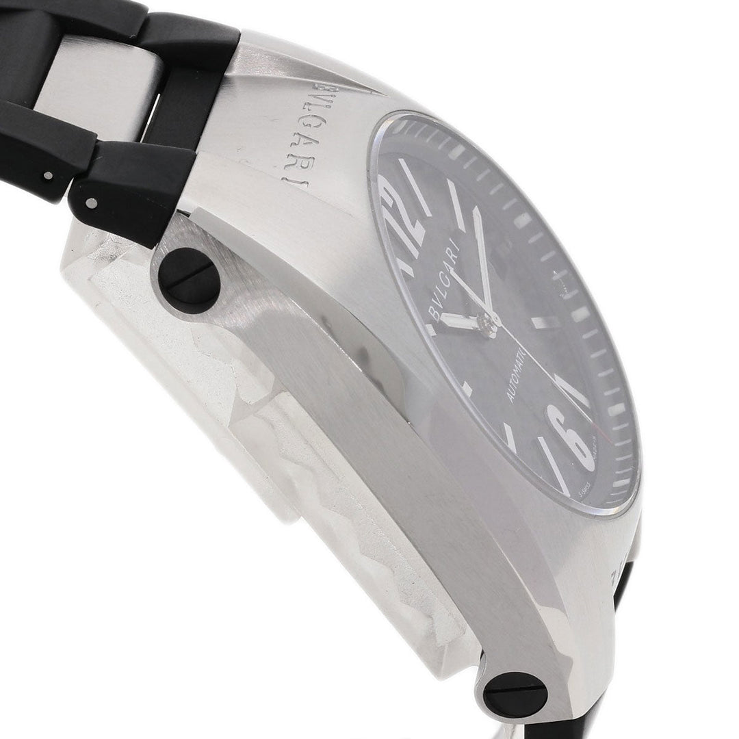 BVLGARI Watches Mechanical Automatic EG40BSVD Stainless Steel, Rubber Silver Ergon carbon Black carbon dial mens Used Authentic