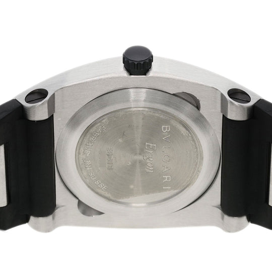 BVLGARI Watches Mechanical Automatic EG40BSVD Stainless Steel, Rubber Silver Ergon carbon Black carbon dial mens Used Authentic