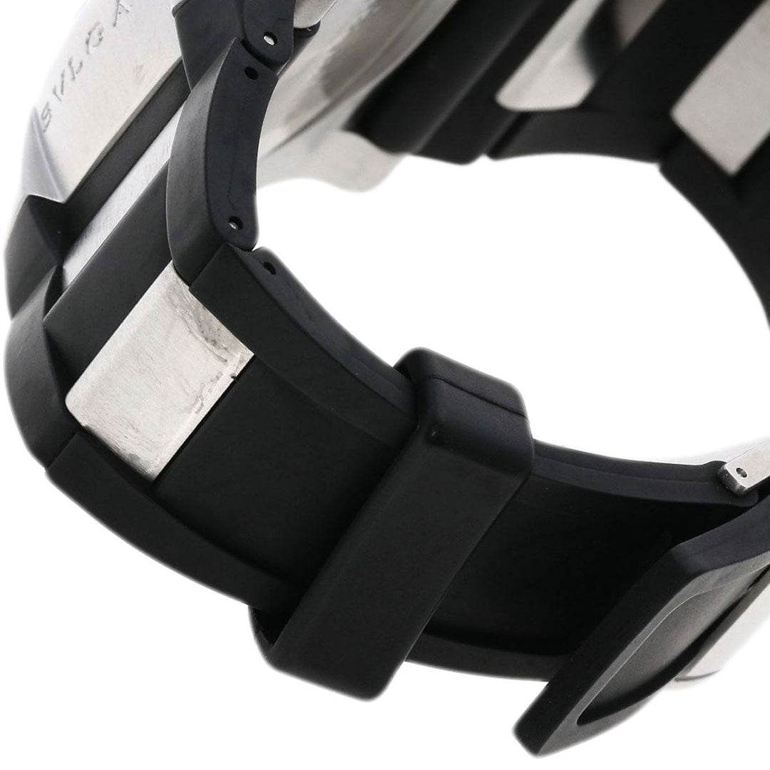 BVLGARI Watches Mechanical Automatic EG40BSVD Stainless Steel, Rubber Silver Ergon carbon Black carbon dial mens Used Authentic