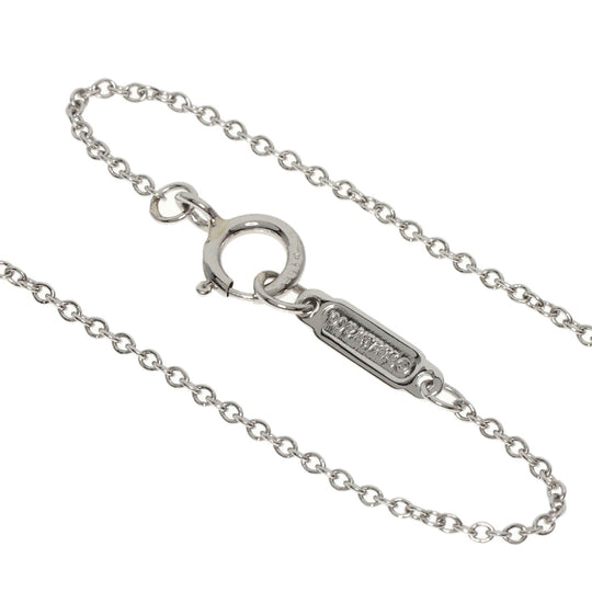 TIFFANY&Co. Necklace PT950 Silver East West Diamonds Women Used Authentic