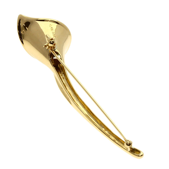 TASAKI Brooch 18K Yellow Gold gold South Sea Black Pearl Diamond Women Used Authentic