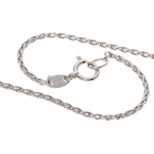 WALTHAM Necklace K18WG Silver Swing diamond Women Used Authentic