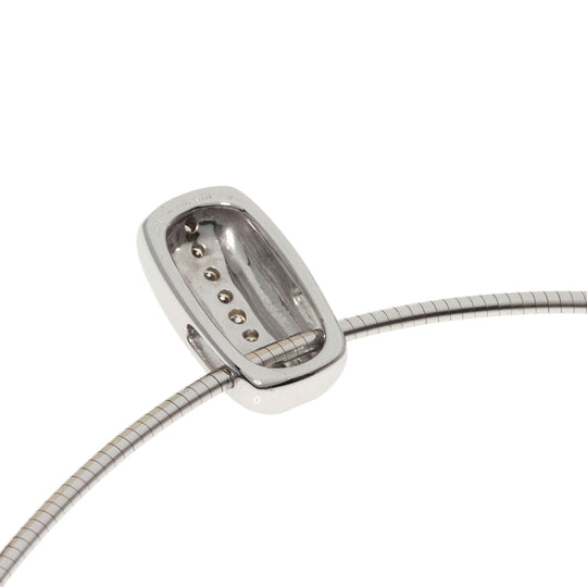 TASAKI Necklace K18WG Silver Diamond Omega Women Used Authentic