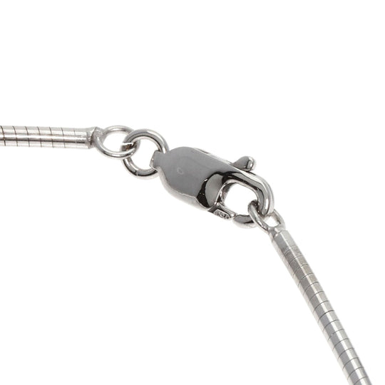 TASAKI Necklace K18WG Silver Diamond Omega Women Used Authentic