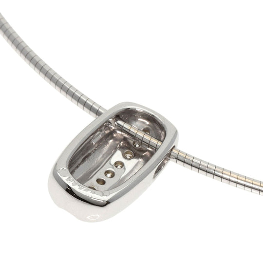 TASAKI Necklace K18WG Silver Diamond Omega Women Used Authentic