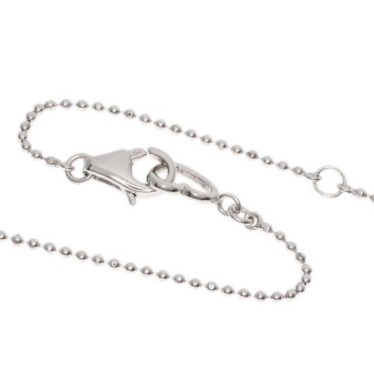 Ponte Vecchio Necklace K18WG Silver diamond Women Used Authentic