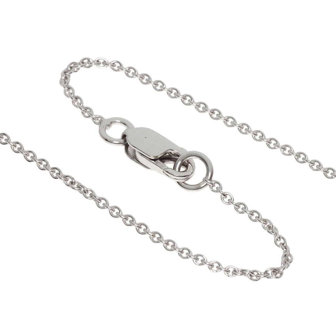 STAR JEWELRY Necklace K18WG Silver Horseshoe diamond Women Used Authentic