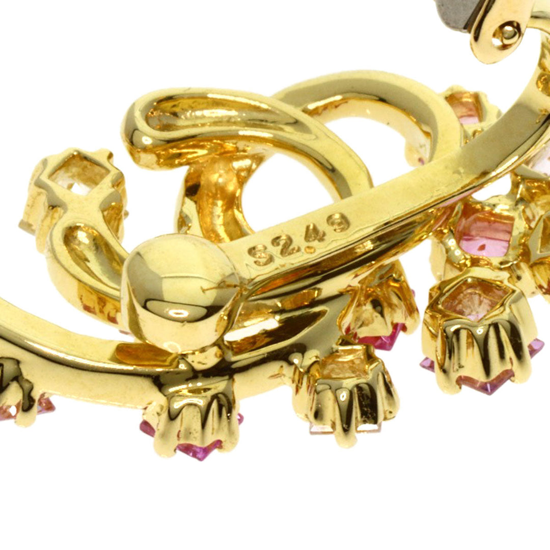 JUNE Earring 18K Yellow Gold gold Pink sapphire Women Used Authentic