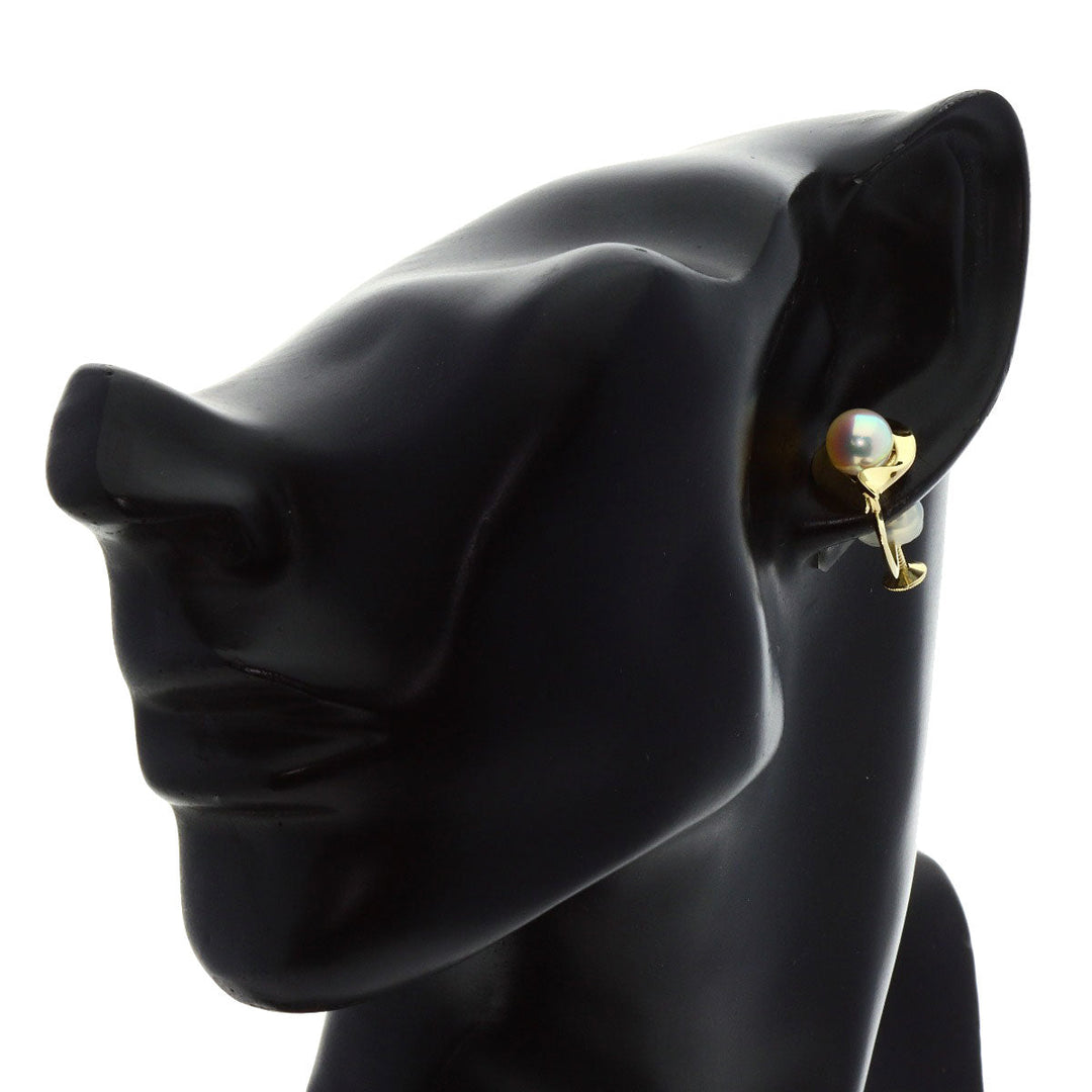 MIKIMOTO Earring K14YG gold Akoya pearl Pearl Women Used Authentic