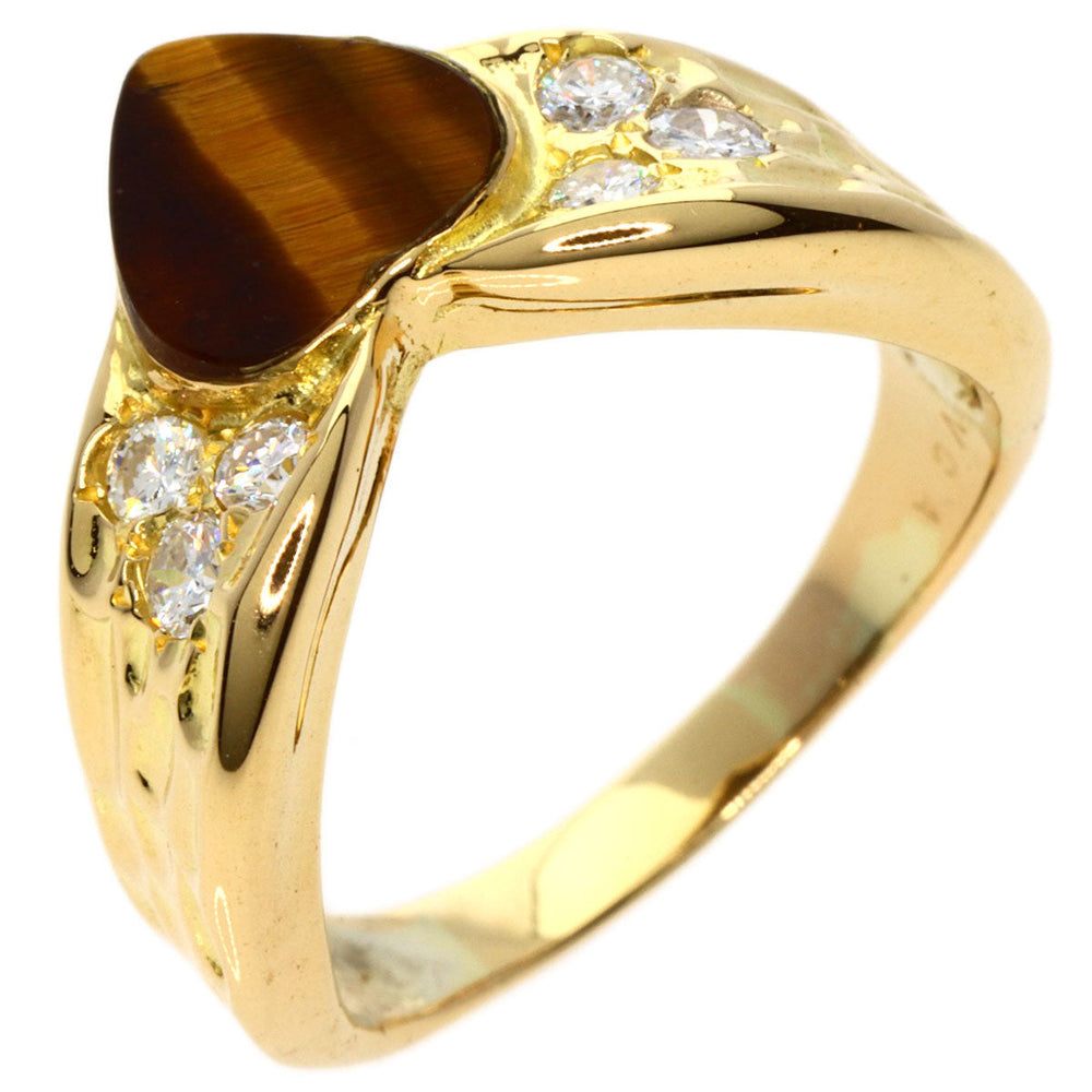 Van Cleef & Arpels Ring 18K Yellow Gold gold Taiga Eye Diamond