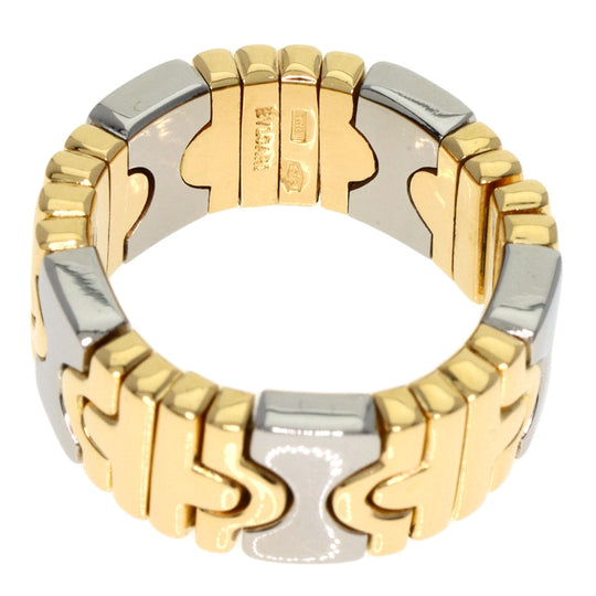 BVLGARI Ring K18YG , Stainless Steel gold Parentesi Women Used Authentic